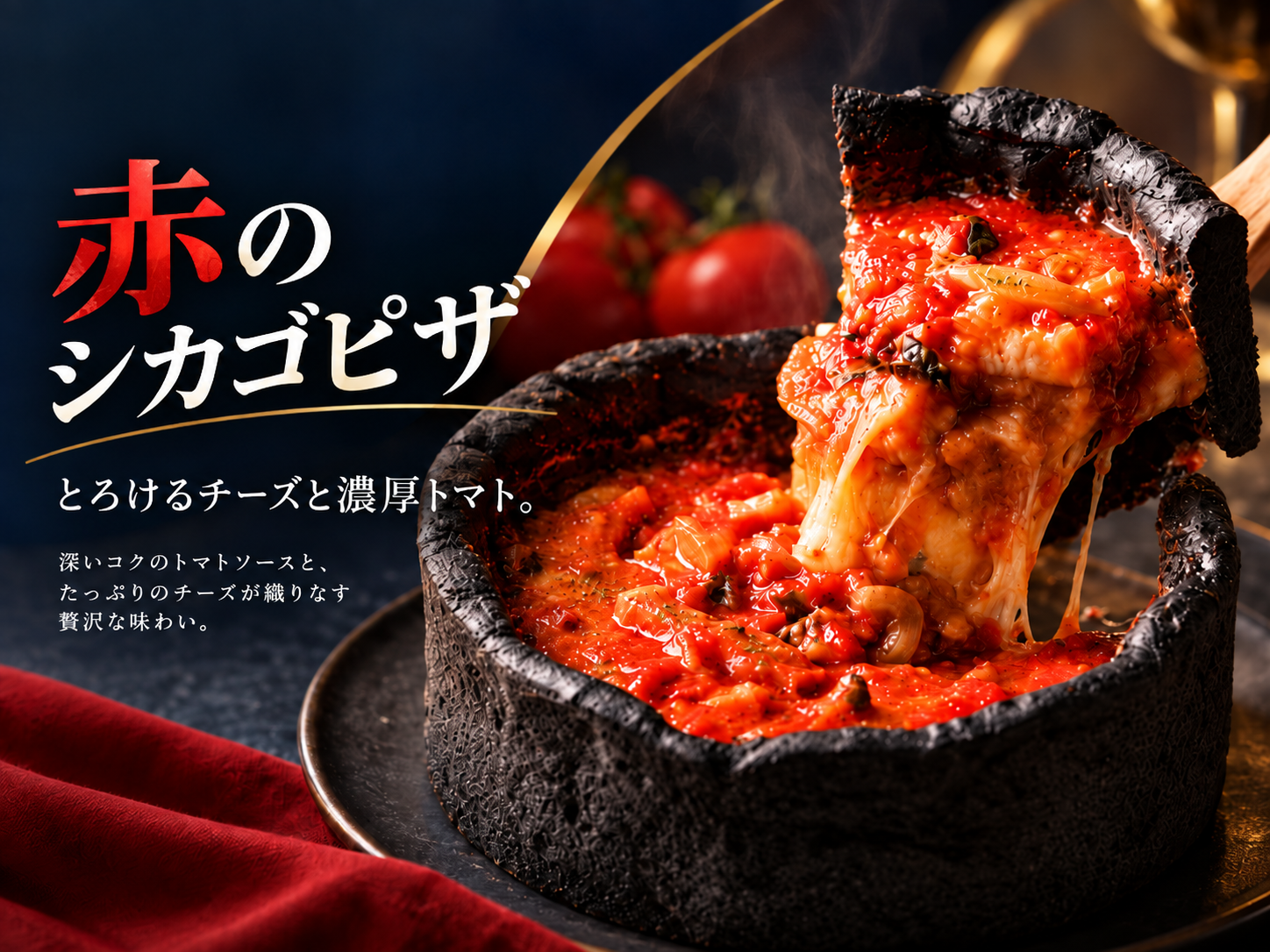 赤のシカゴピザ トマトソース